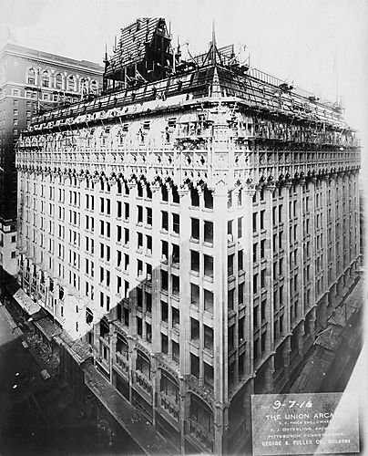 Union Arcade Construction- Roof and Steeples