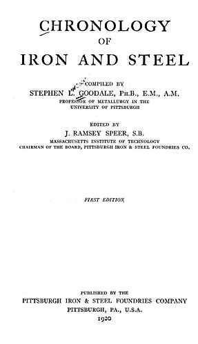 Chronology of iron and steel