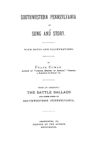 Southwestern Pennsylvania in song and story