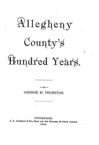 Allegheny county's hundred years