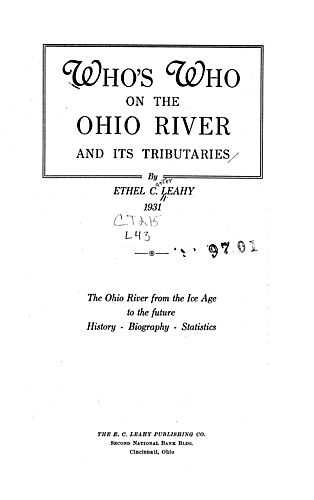 Who's who on the Ohio River and its tributaries