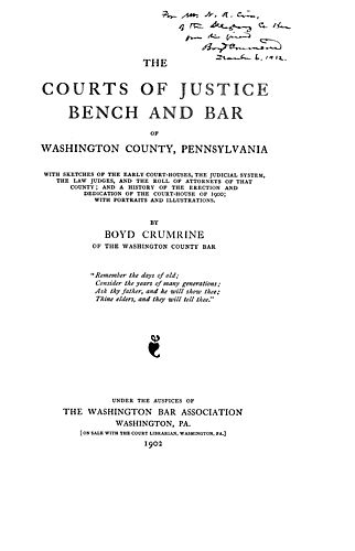 courts of justice bench and bar of Washington County, Pennsylvania