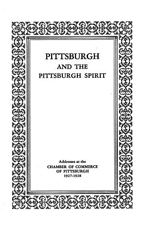 Pittsburgh and the Pittsburgh spirit