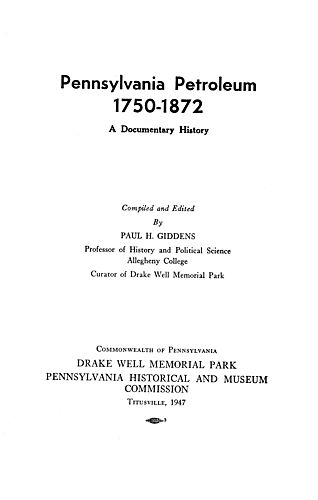 Pennsylvania petroleum, 1750-1872