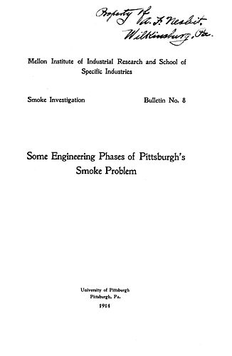 Some engineering phases of Pittsburgh's smoke problem