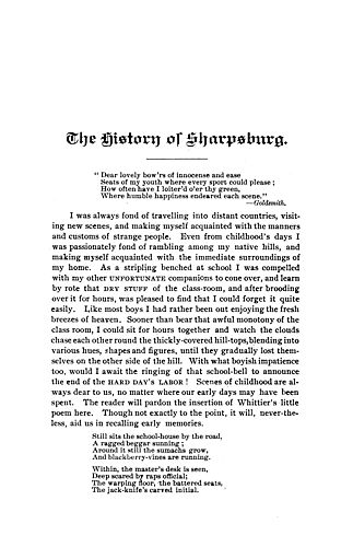 history of Sharpsburg, Pennsylvania