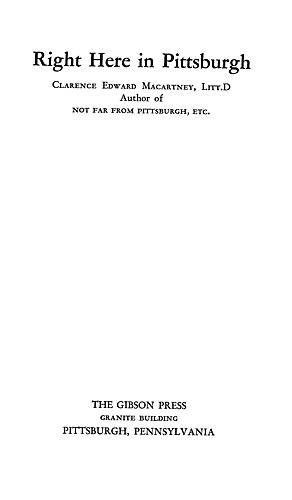 Right here in Pittsburgh