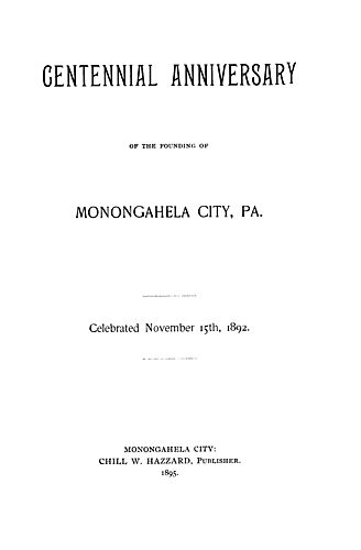 Monongahela City anniversary, 1792-1892