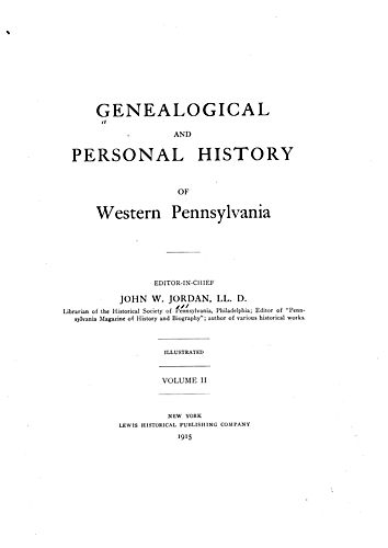 Genealogical and personal history of western Pennsylvania