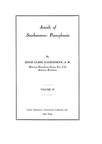 Annals of southwestern Pennsylvania