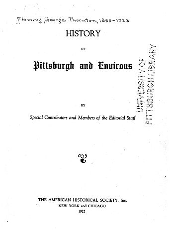 History of Pittsburgh and environs