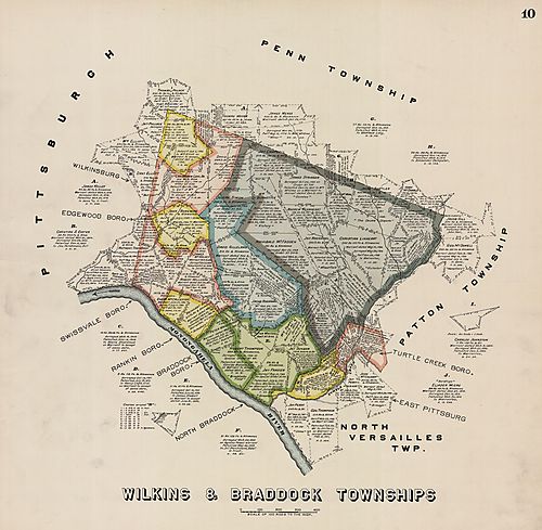 Plate no. 10 - Wilkins and Braddock Townships