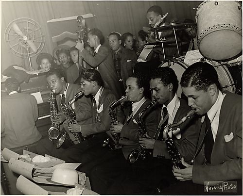 Musicians From The Billy Eckstine Band Including Dexter Gordon Far Right And Gene Ammons Far Left Historic Pittsburgh