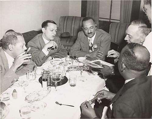 Howard McKinney, founder of Hill City, with Judge William H. Hastie and others