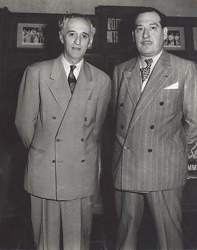 Two men in double-breasted suits
