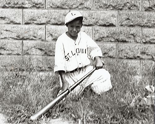 Charles Little Teenie" Harris in St. Louis baseball uniform"
