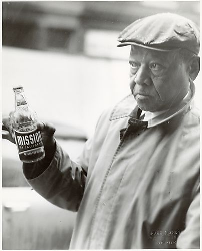 Man with Mission of California soda bottle