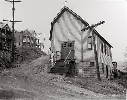 Church on dirt road