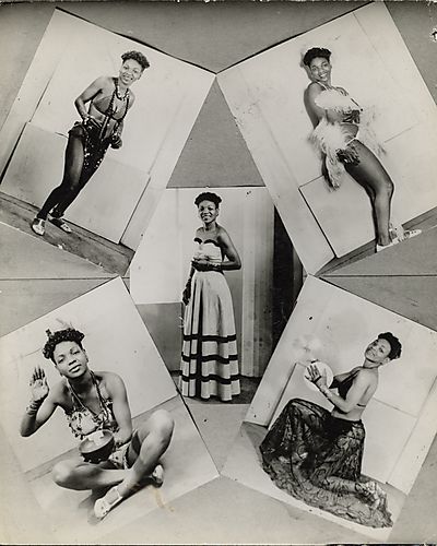 (5 images of a woman dancer)
