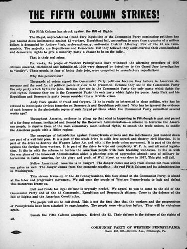 The Fifth Column Strikes!