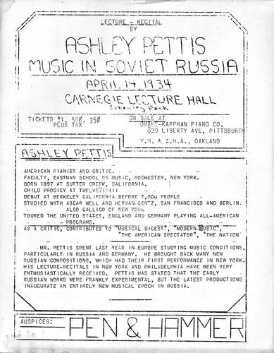 Ashely Pettis "Music in Soviet Russia"