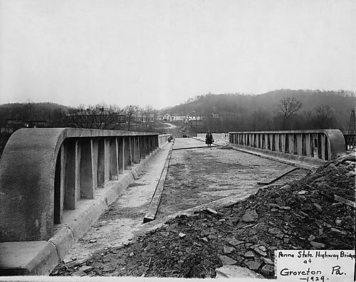 Pennsylvania State Highway Viaduct Under Construct