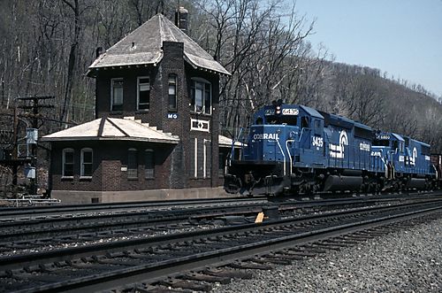 Watchmen's Tower MG and ConRail Locomotives