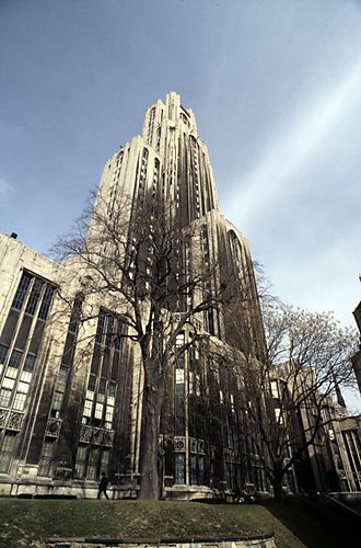 View from the North of the Cathedral of Learning