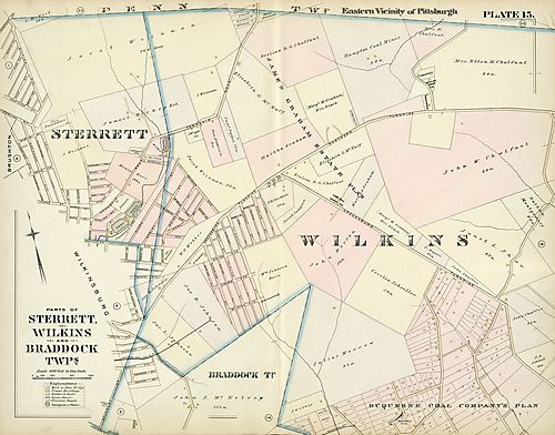 Parts of Sterrett, Wilkins, Braddock Twps