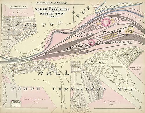 Parts of North Versailles, Patton Twps at Wall