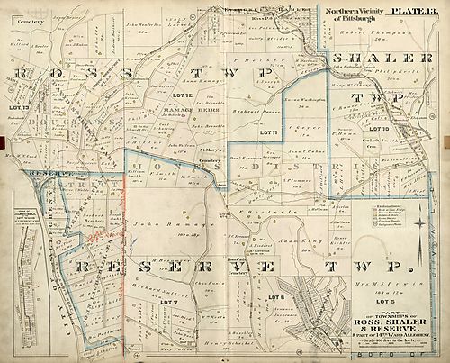 Part of Twps of Ross, Shaler, Reserve, Part of 14th Ward Allegheny