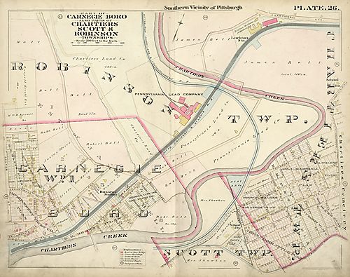 Part of Carnegie Boro, also Parts of Chartiers, Scott, Robionson Twps