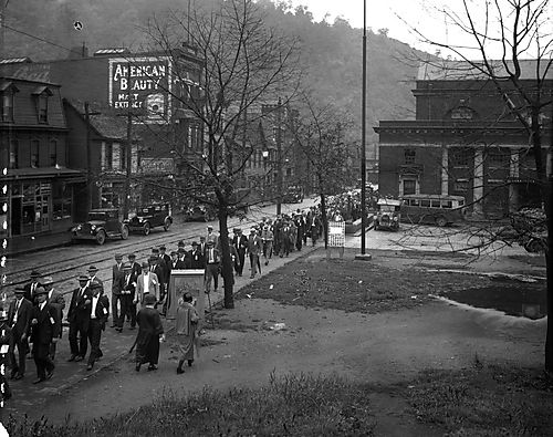 Unidentified Group of Men on Walnut Street