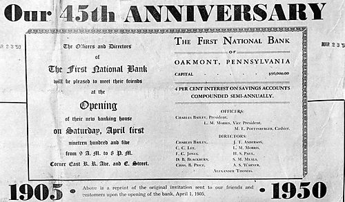 First National Bank 45th Anniversary