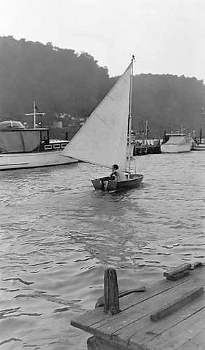 Side View of a Sailboat on the Allegheny