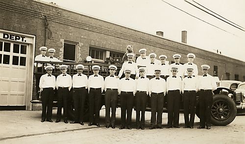 Firemen and Junior, Front View