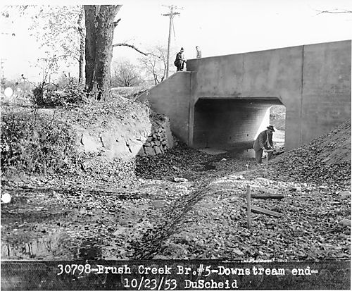 Brush Creek Bridge #5, downstream end