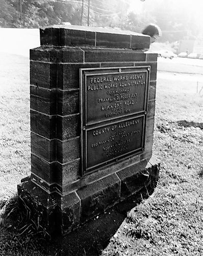 McKnight Road - Federal Works Agency Public Works Adminstration Marker
