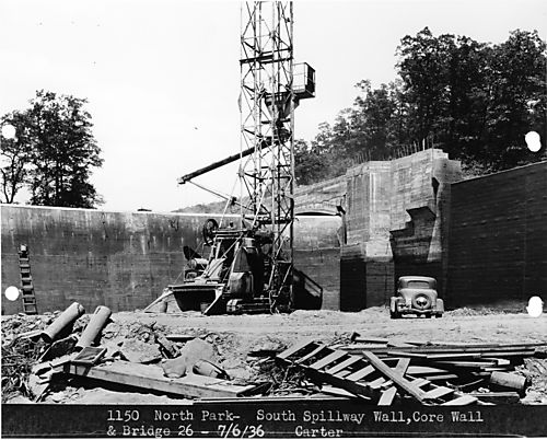 North Park's South Spillway wall