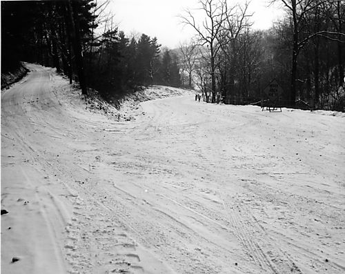 Snow Covered Brown Road - North Park