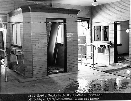 Entrance of Bathhouse at North Park Swimming Pool