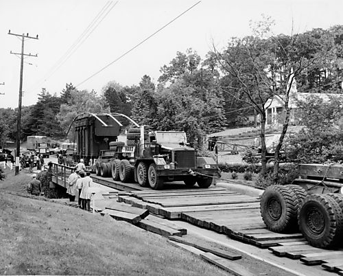 Moving Transformer over Thompson Run Road and Bridge