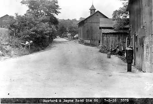 Western terminus of Wexford-Bayne Road