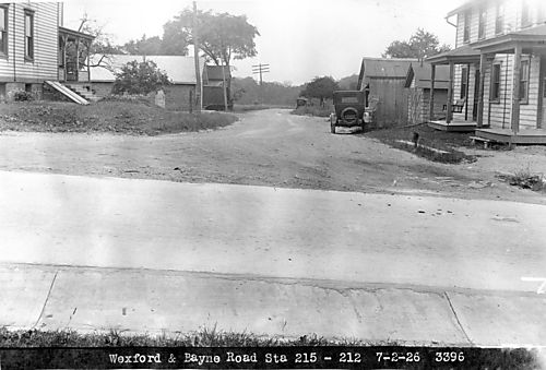 Eastern terminus of Wexford-Bayne Road 