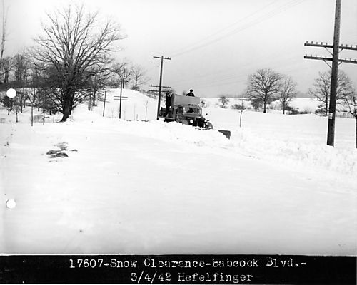 Babcock Boulevard, snow clearance