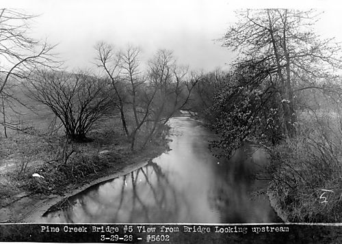 Pine Creek Bridge #5 looking upstream from bridge