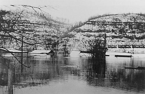 Inundated Houses in the 1936 Flood