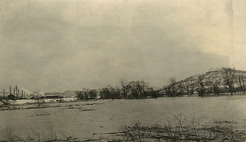 Plum Creek Flood Waters Encroach Upon the Creek Banks