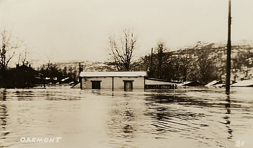 Home Submerged in Rising Flood Waters