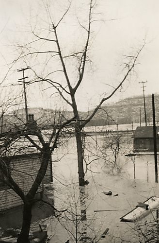 Flood Waters With Debris